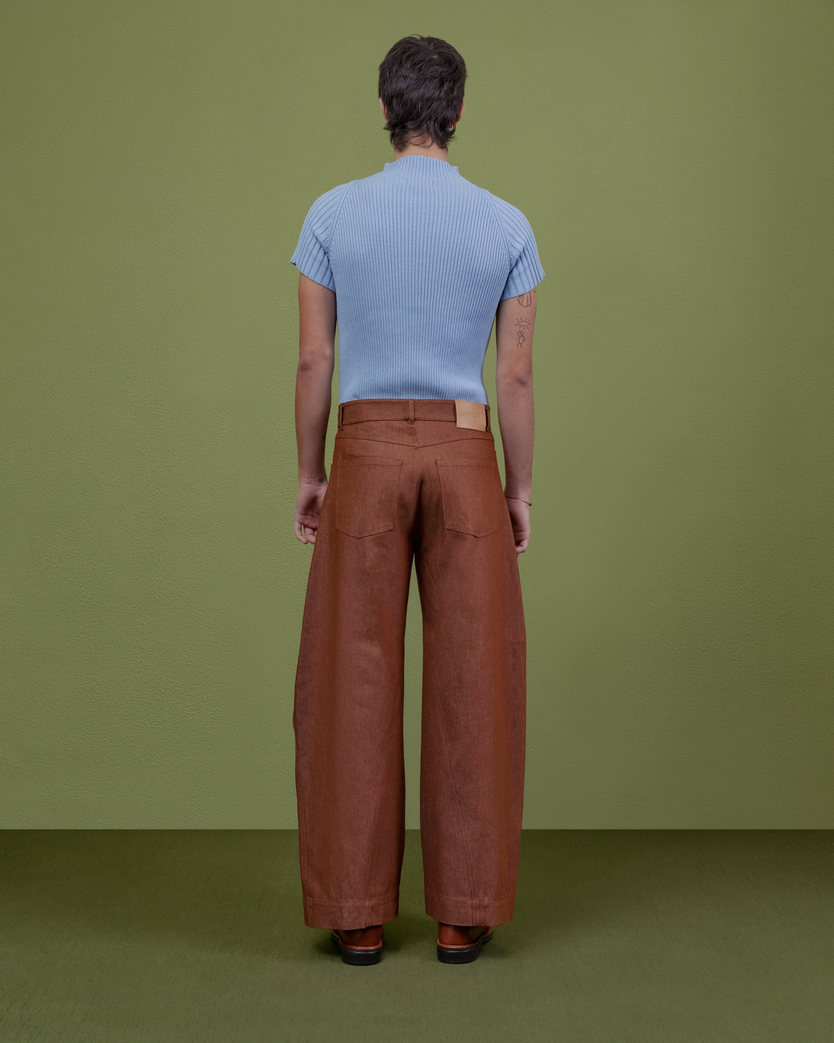 TOBACCO BARREL TROUSERS