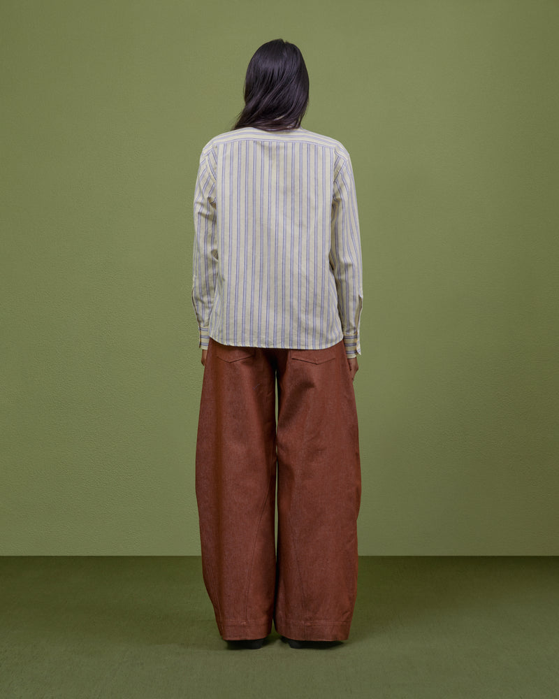 YELLOW & BLUE STRIPED SHIRT