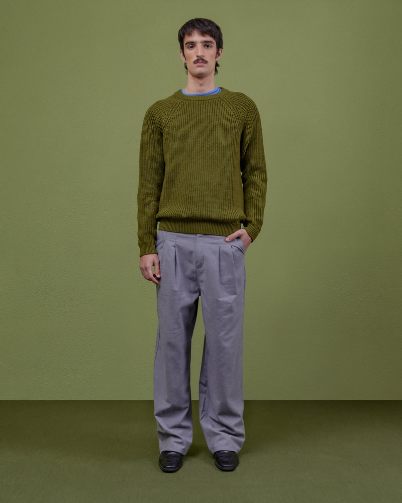 GREY PLEATED TROUSERS