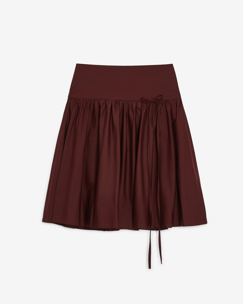 BURGUNDY MIDI SKIRT