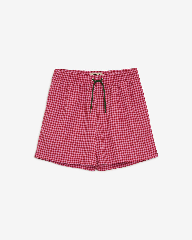 PINK VICHY SWIM SHORTS