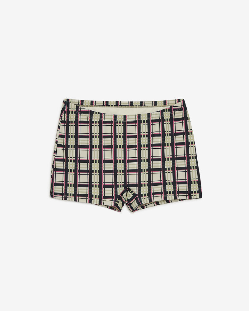 TARTAN MICRO SHORTS BEIGE
