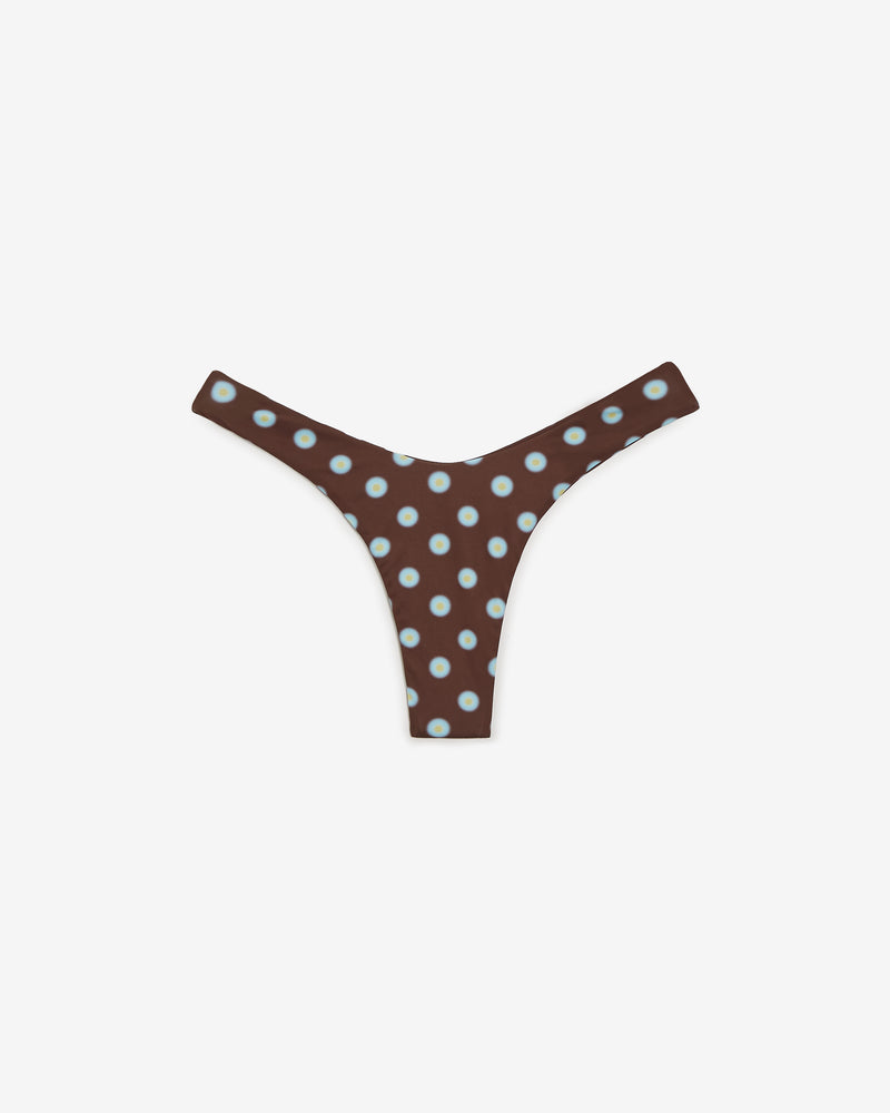 POLKA DOT BIKINI BOTTOM BROWN