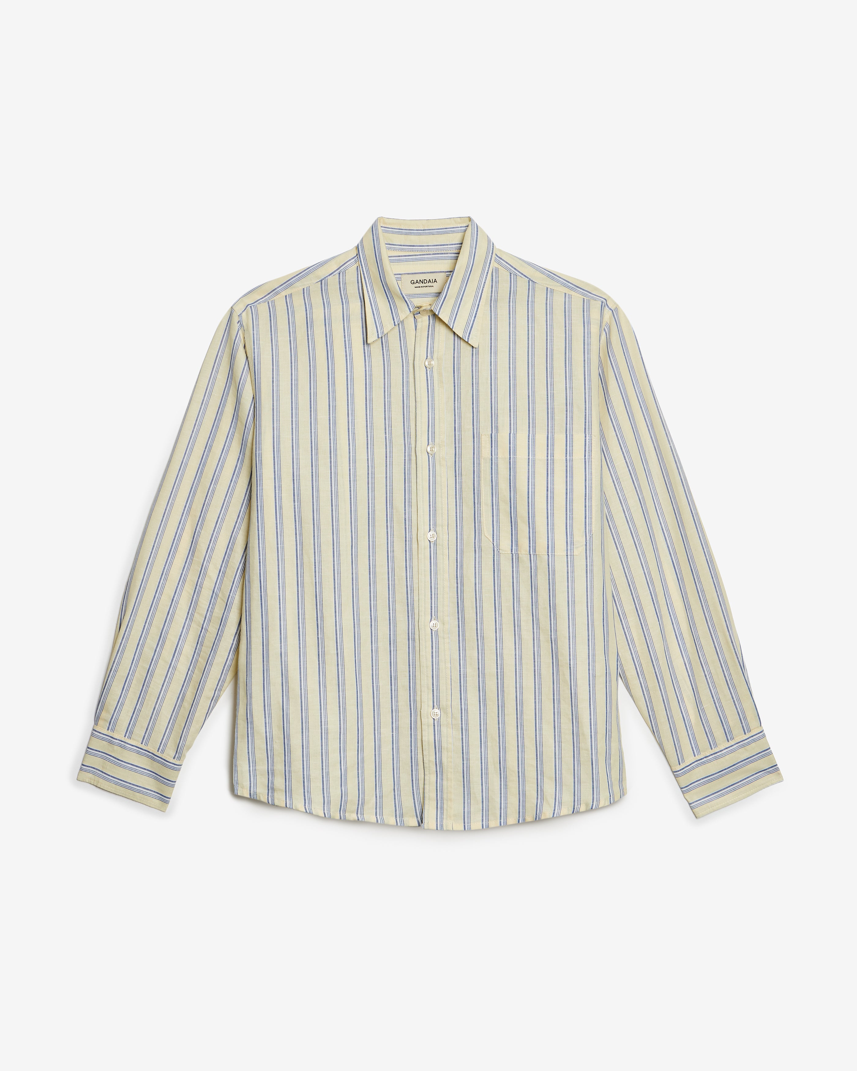 YELLOW & BLUE STRIPED SHIRT