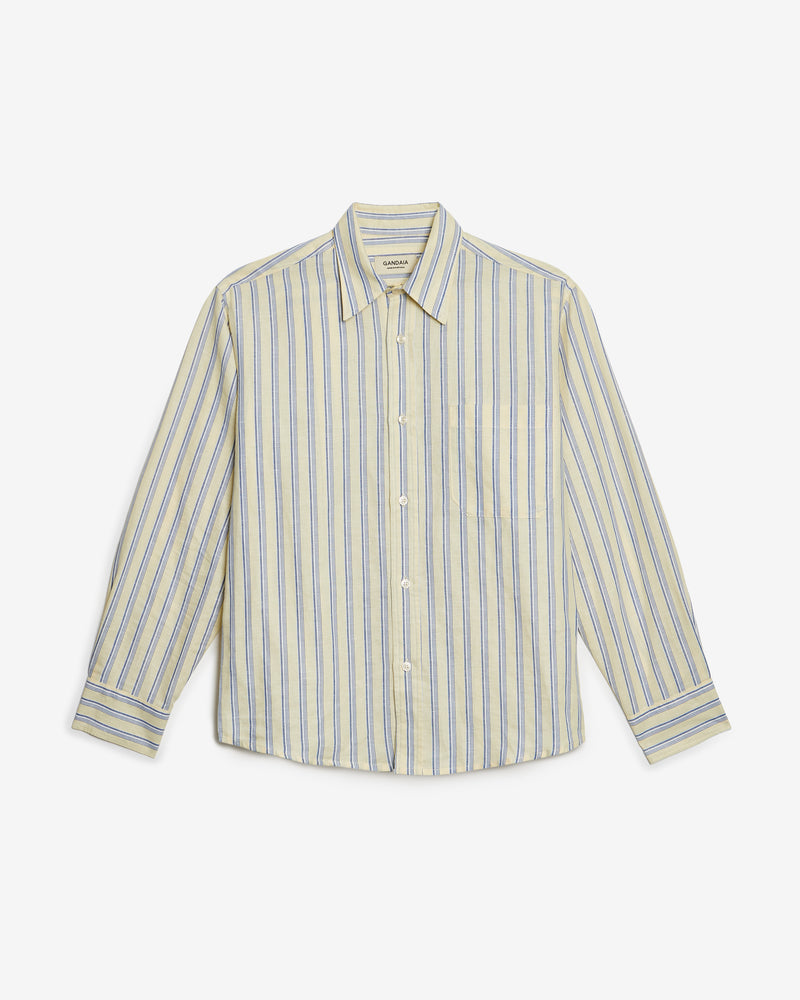 YELLOW & BLUE STRIPED SHIRT