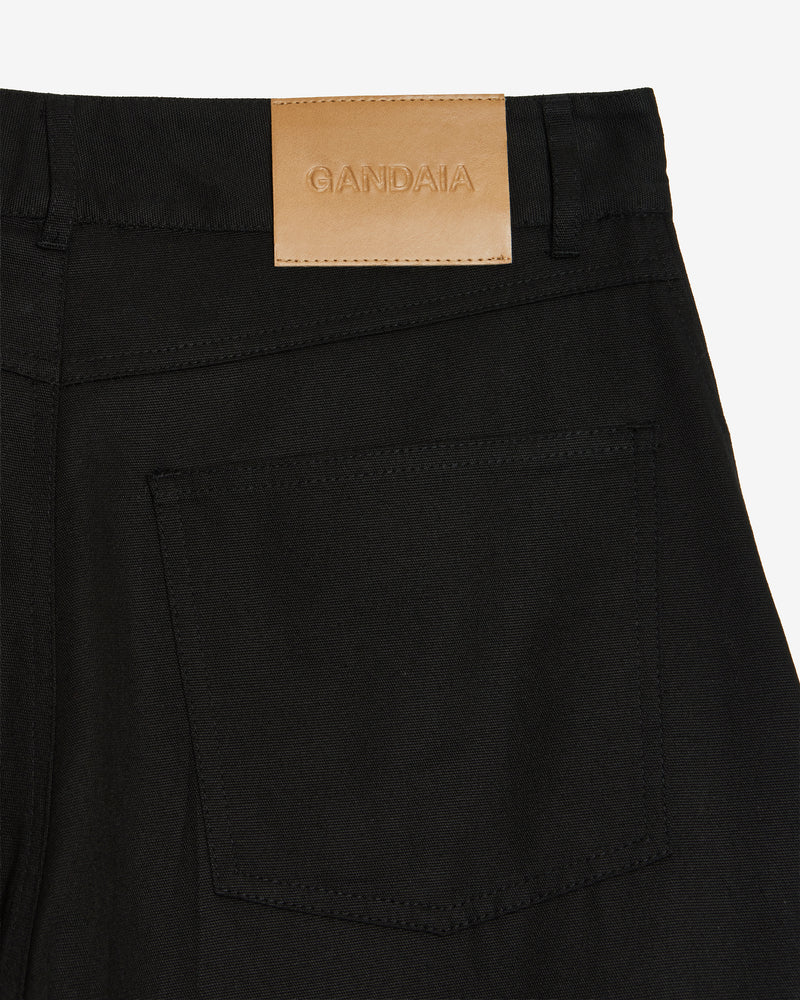 BLACK BARREL TROUSERS