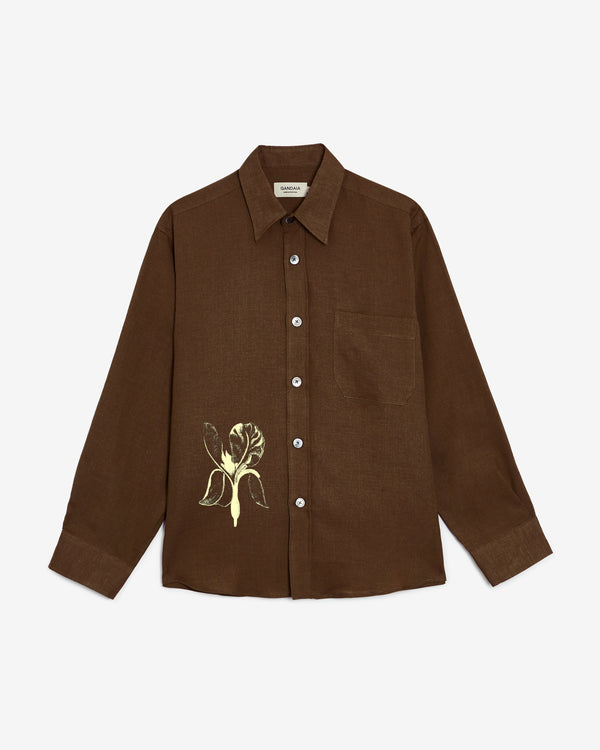 BROWN LINEN SHIRT