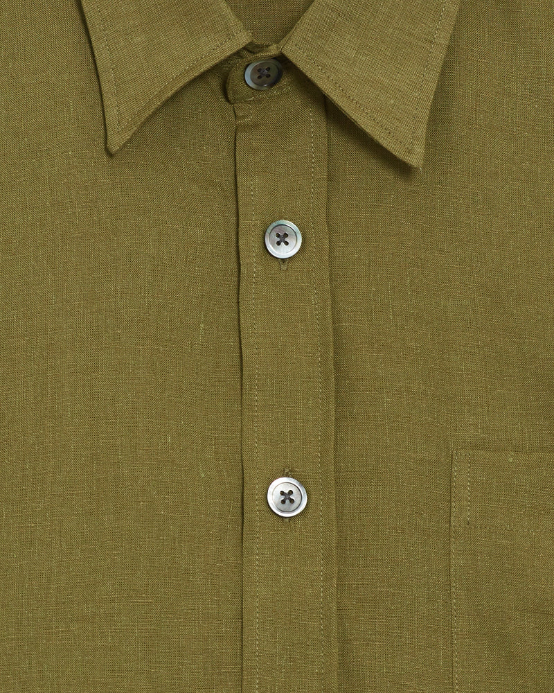 GREEN LINEN SHIRT