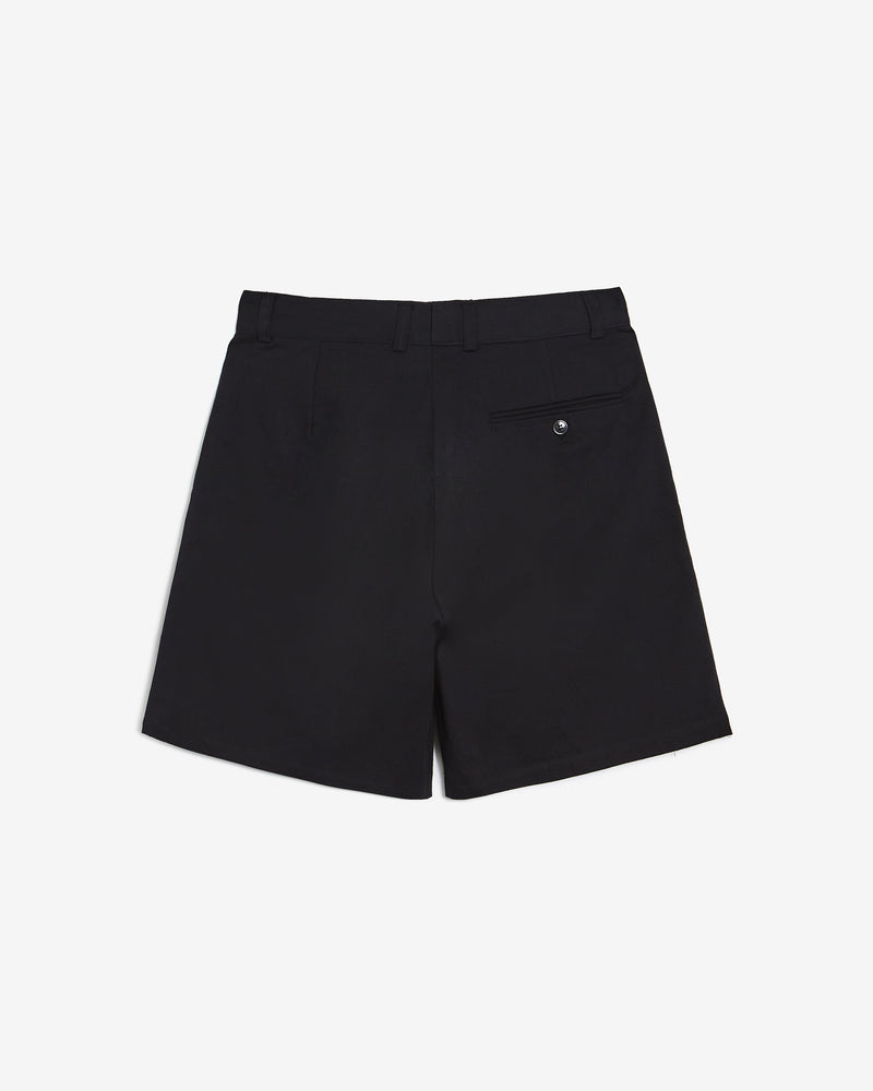 BLACK PLEATED SHORTS