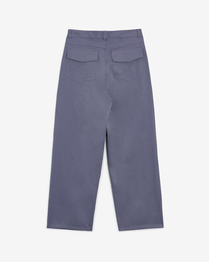 BLUE-GREY PLEATED TROUSERS