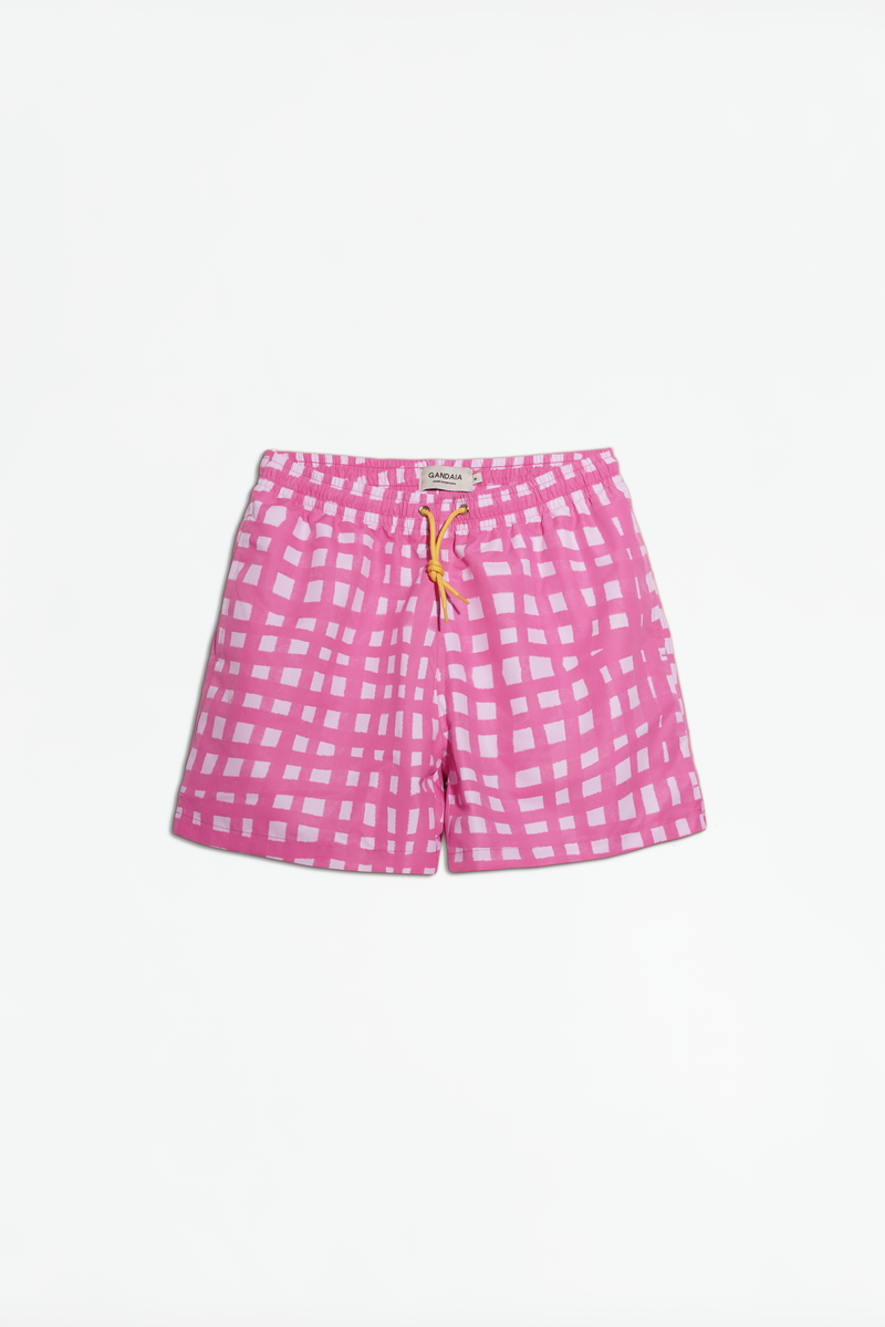 LATTICE SWIM TRUNKS PINK